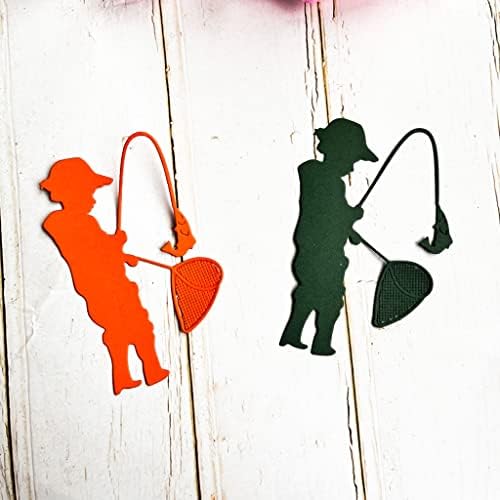 Fishing Men Metal Die Cutting Tool for Scrapbooking and Card Embossing