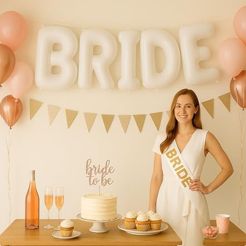40 Inches XL Bride Balloons for Bachelorette Party Decorations