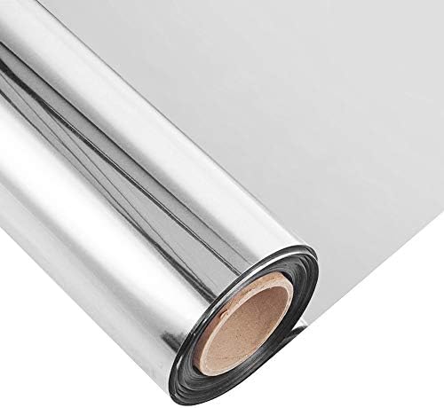 ANMINY 33x328ft Double Sided Reflective Aisle Runner Rug Silver