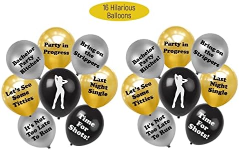 BroSash Bachelor Party Balloons Pack of 16
