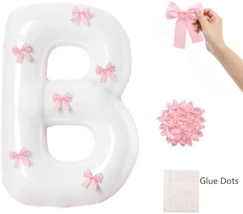 40 Inch Bride Balloon with Pink Bows Wedding Decor