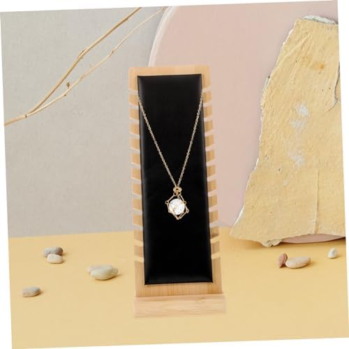 1pc Bamboo Necklace Easel Display Stand Freestanding Jewelry Holder