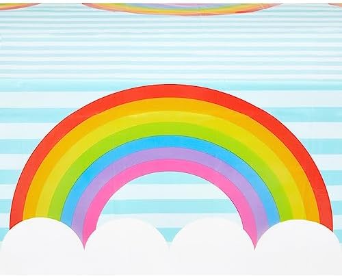Juvale Rainbow Tablecloth 3-Pack for Birthday Decorations