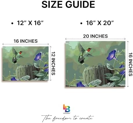 Ledgebay Paint by Numbers Kit for Adults Framed Canvas
