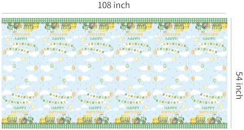 Tractor Birthday Tablecloth Set - 3 Pack 54in x 108in
