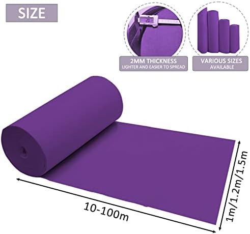 Purple Carpet Runners 2mm Wedding Aisle Runner Mat for Non-Slip Events