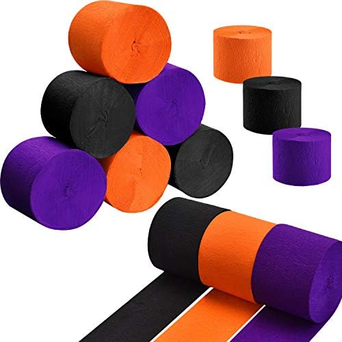 12 Rolls 836 Feet Halloween Crepe Paper Streamers