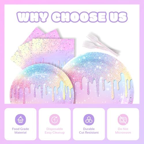 Iridescent Diamond Party Decor Set for 24 Guests