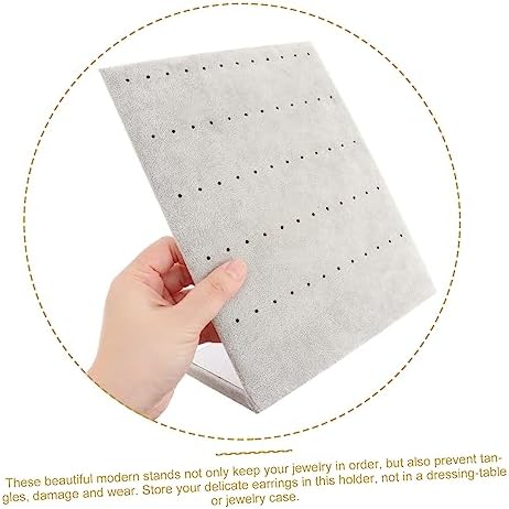 KESYOO 2pcs Vertical Earring Stand Flannelette Jewelry Display Holder for Earrings and Accessories