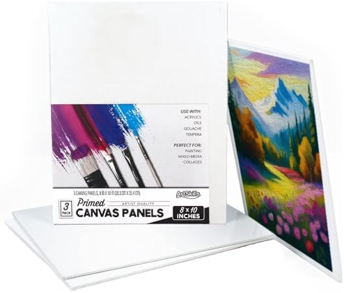 ArtSkills 8x10 Canvas Boards 3-Pack for Painting