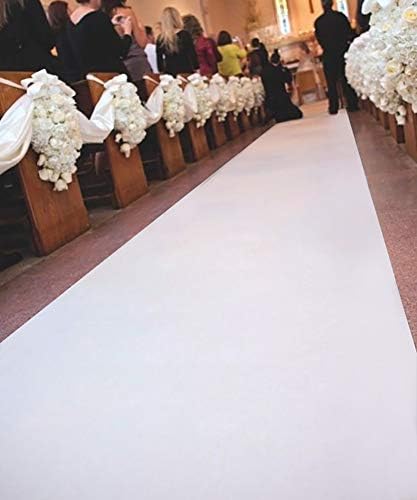 Wedding Aisle Runner 50ft X 3ft White Print