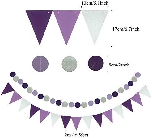ZERODECO Purple Party Decorations Kit