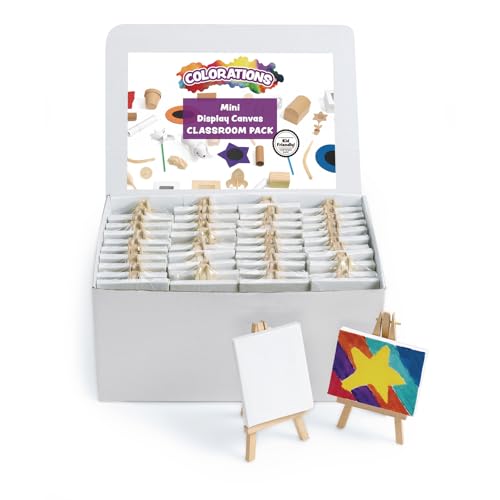 Colorations Mini Stretched Canvas with Easel Set of 48
