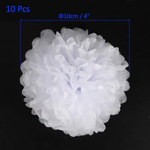 10 Pack Tissue Pom Poms Flowers for Wedding Decorations