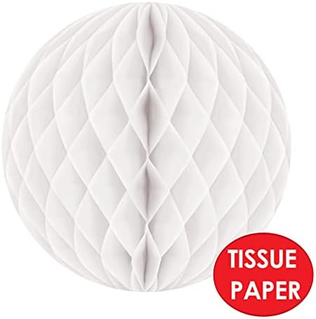 Beistle Tissue Paper Balls 24 Pack 12 Inch White