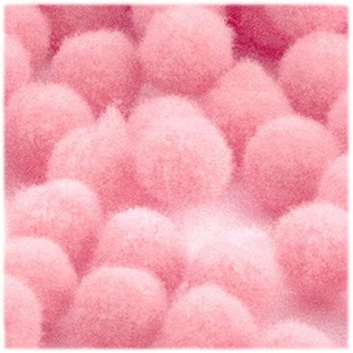 The Crafts Outlet 50-Piece Pink Pom Poms Acrylic 25mm Round