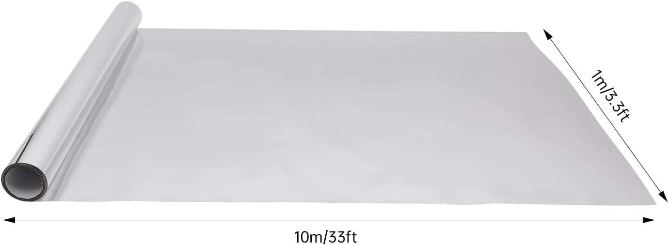 33x33 ft Double Sided Silver Mirror Aisle Runner