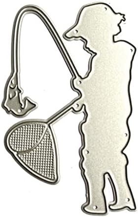 Fishing Men Metal Die Cutting Tool for Scrapbooking and Card Embossing