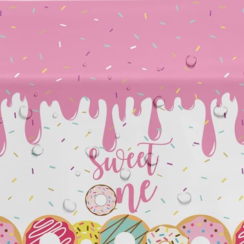 Xigejob Donut Party Tablecloth Decorations - 3 Pack