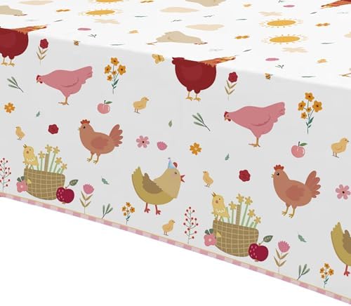 Chicken Party Decorations Tablecloth 3 Pack