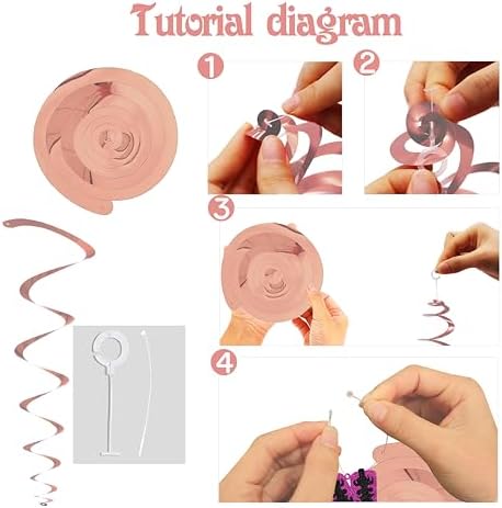 16Pcs Cowgirl Boots Streamers Western Party Decorations Double-Sided Black Rose Red Glitter