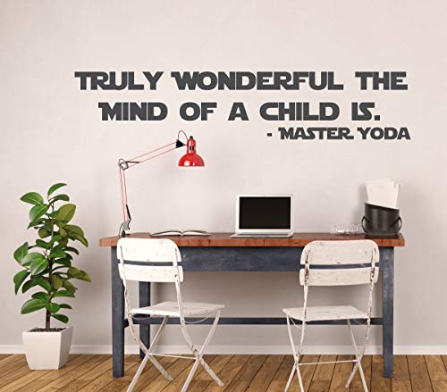 Yoda Child Quote Decal - Star Wars Vinyl Sticker - Wall Art for Bedrooms and Playrooms