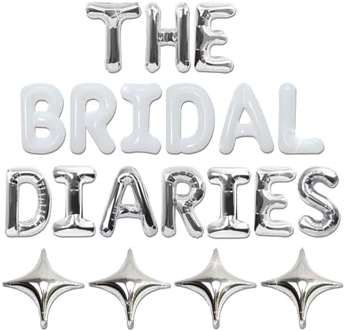 Bridal Diaries Silver Balloons Banner Decor