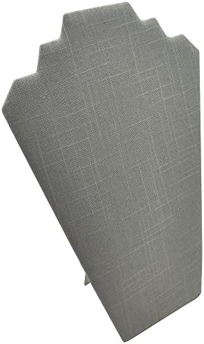 Grey Linen Jewelry Display Easel 125 Inch Tall