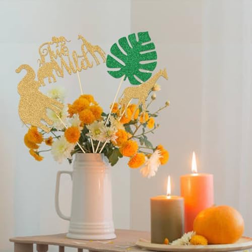 12 Pcs Wild Two Centerpiece Sticks for 2nd Birthday