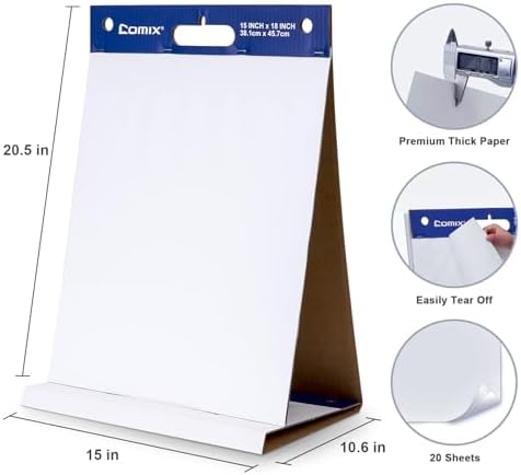 Comix Sticky Portable Tabletop Easel Pads 15x18 Inches