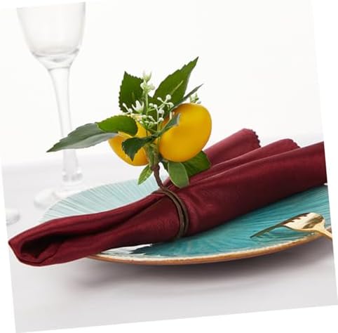 PRETYZOOM Artificial Lemon Napkin Ring Holder Decor