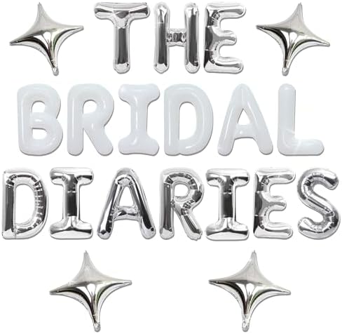 Bridal Diaries Silver Balloons Banner Decor