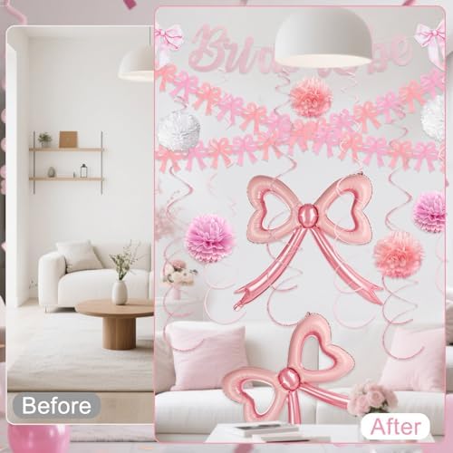 Pink Bow Bachelorette Party Decor Set
