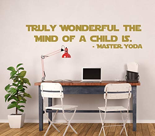 Yoda Child Quote Decal - Star Wars Vinyl Sticker - Wall Art for Bedrooms and Playrooms