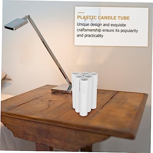 20Pcs Plastic Candle Tubes for Decorative Luminarias