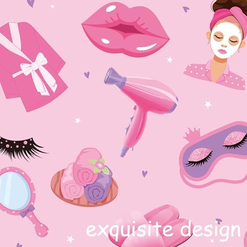Umoni Spa Tablecloth Makeup Themed Birthday Party Decorations 2PCS