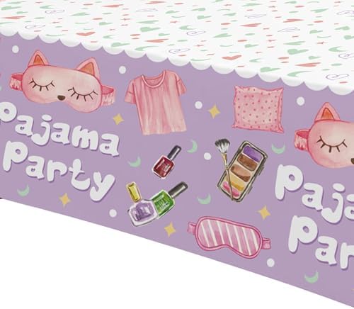 Sleepover Party Supplies Tablecloth 3 Pack