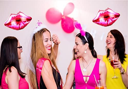 3Pcs Red Lips Foil Balloons Engagement Party Decor
