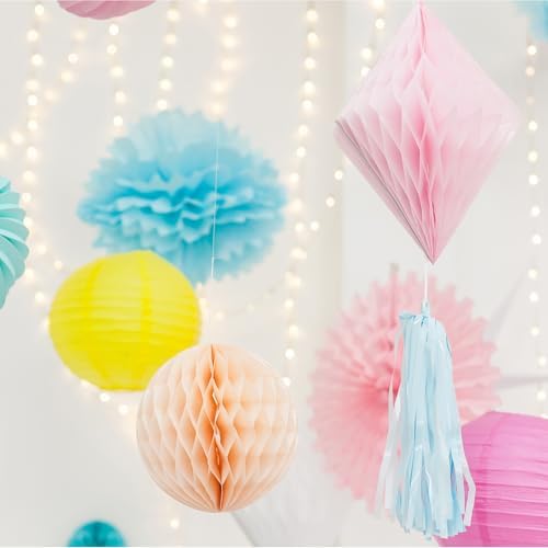 PATIKIL 6 Inch White Tissue Pom Poms Flowers 20 Pack