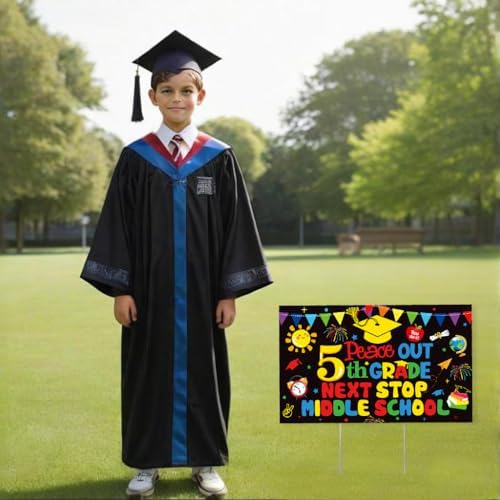 Aisosiks 5th Grade Graduation Yard Sign Banners 2025