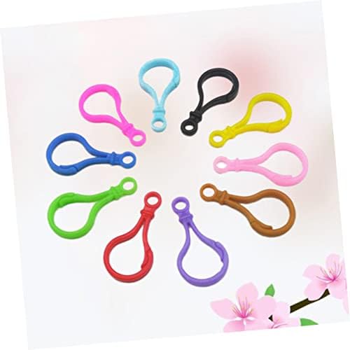 50pcs Assorted Color Acrylic Keyring Clasps for DIY Crafting and Party Favors