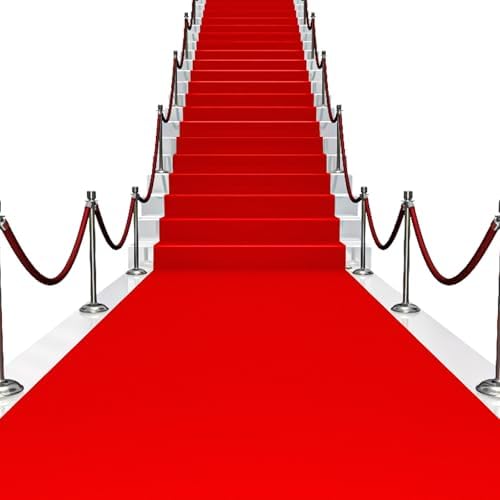 Red Carpet Runner for Party 100 GSM Felt Non-Woven Fabric Runway Carpet for Event