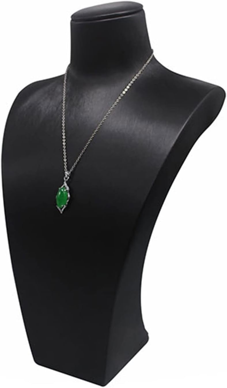 Black Leather Jewelry Display Stand for Necklace and Pendant
