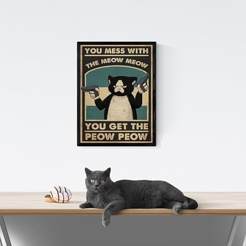 Cold Cat Diamond Art Kit for Adults 12x16in