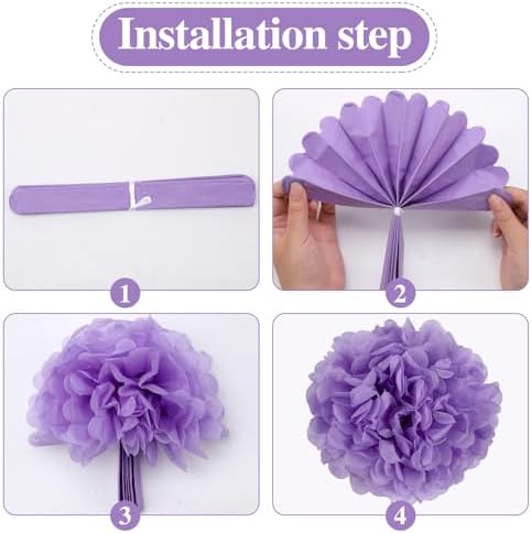 BestoFun 16PCS Mexico Party Decorations Tissue Paper Flowers Pom Poms