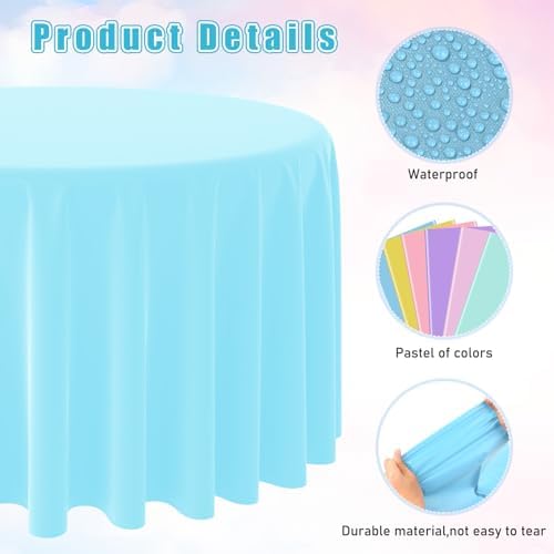 12Pack Pastel Rainbow Plastic Tablecloths for Parties