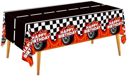 Gatherfun Car Birthday Decorations Kit with 2-Pack Racing Tablecloths