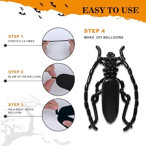 Black 260 Balloons Kit for Party Decorations