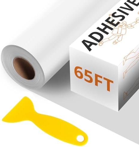 HTVRONT White Permanent Vinyl 12x65FT for Cricut and Silhouette