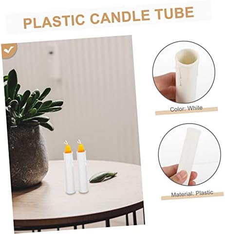 20Pcs Plastic Candle Tubes for Decorative Luminarias